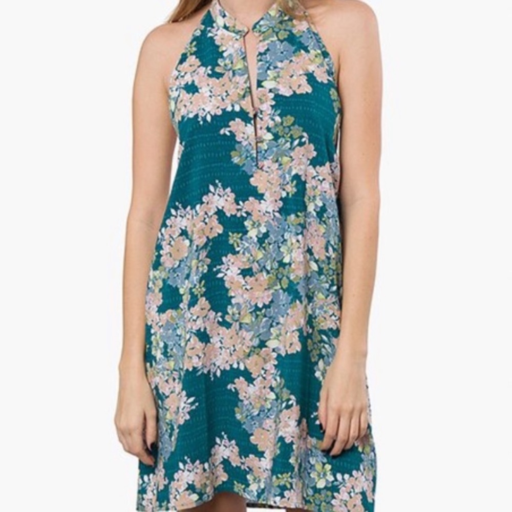 O'Neill teal floral summer dress